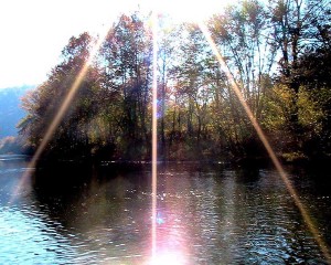 Sunburst over the Clinch River, Southwest Virginia.